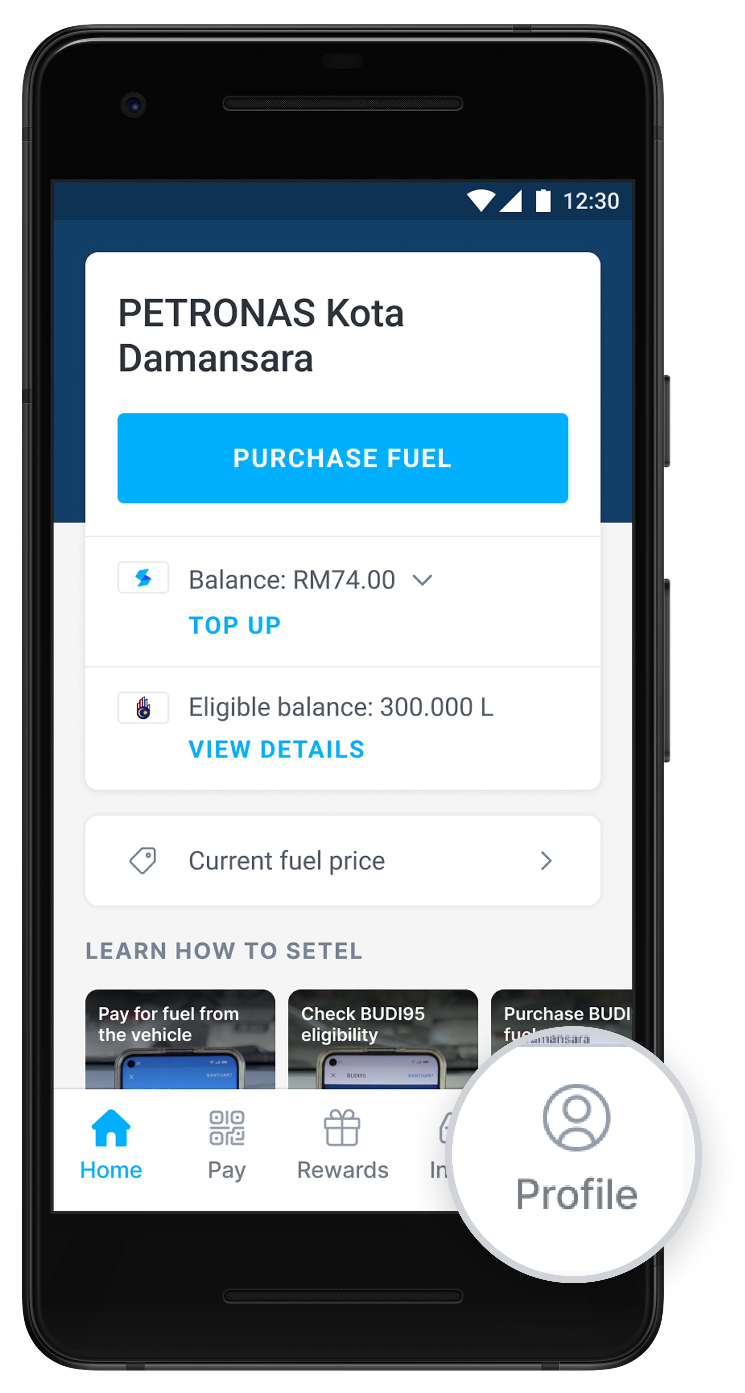 Setel Lite app profile