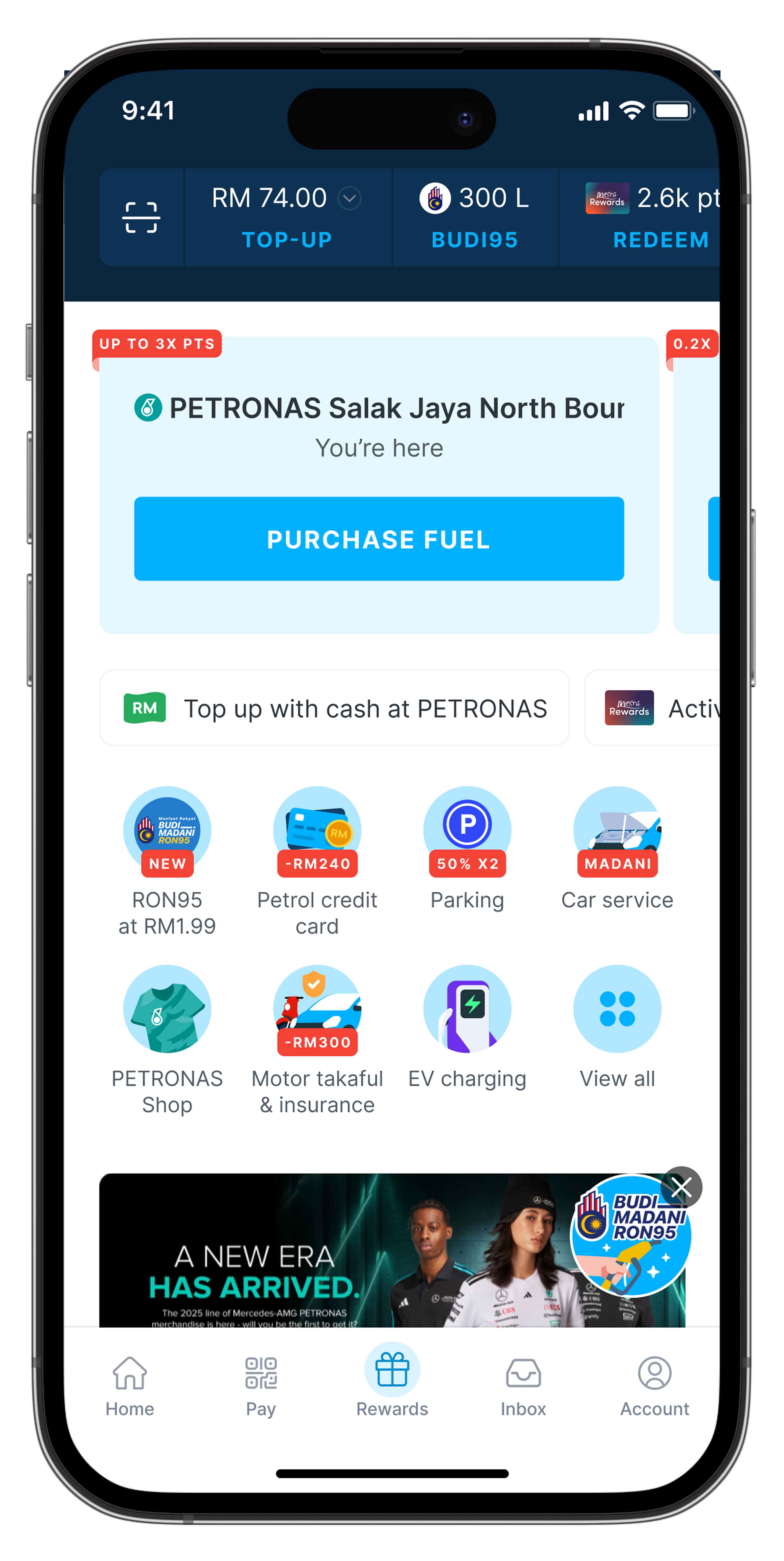Setel app - step screen 1